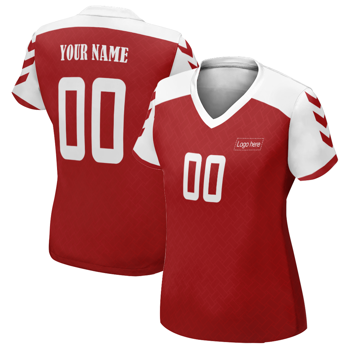 Limited Dänemark World Cup Custom Soccer Jersey für Damen mit Bild