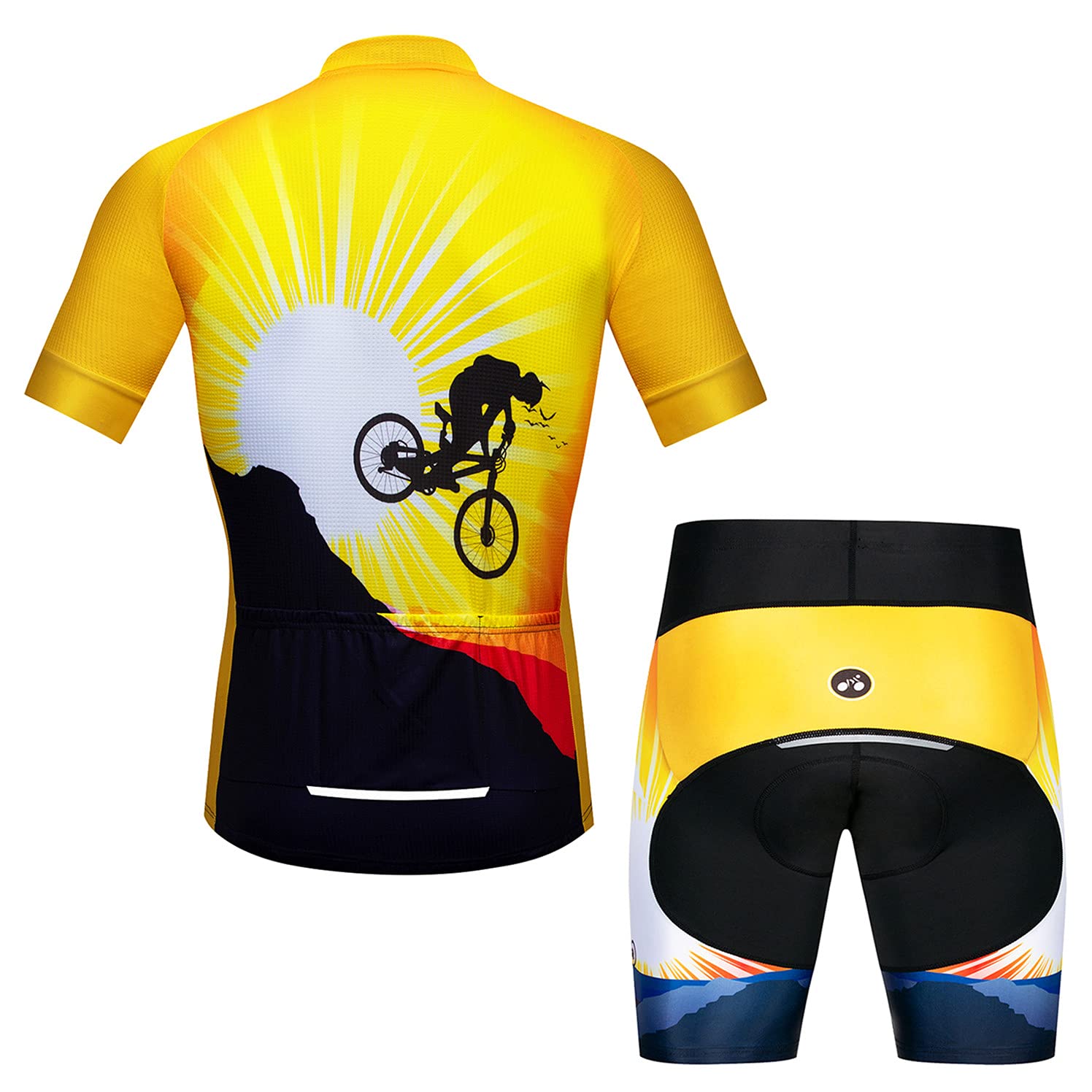 Radtrikot-Shorts-Set, gepolsterter Herren-Bike-Top-Anzug