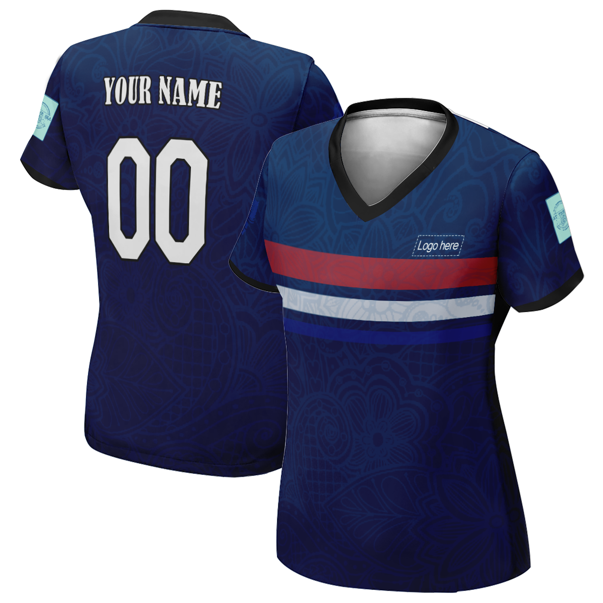 Cooles kundenspezifisches Fußball-Trikot der Frankreich-Weltmeisterschaft für Frauen mit Logo