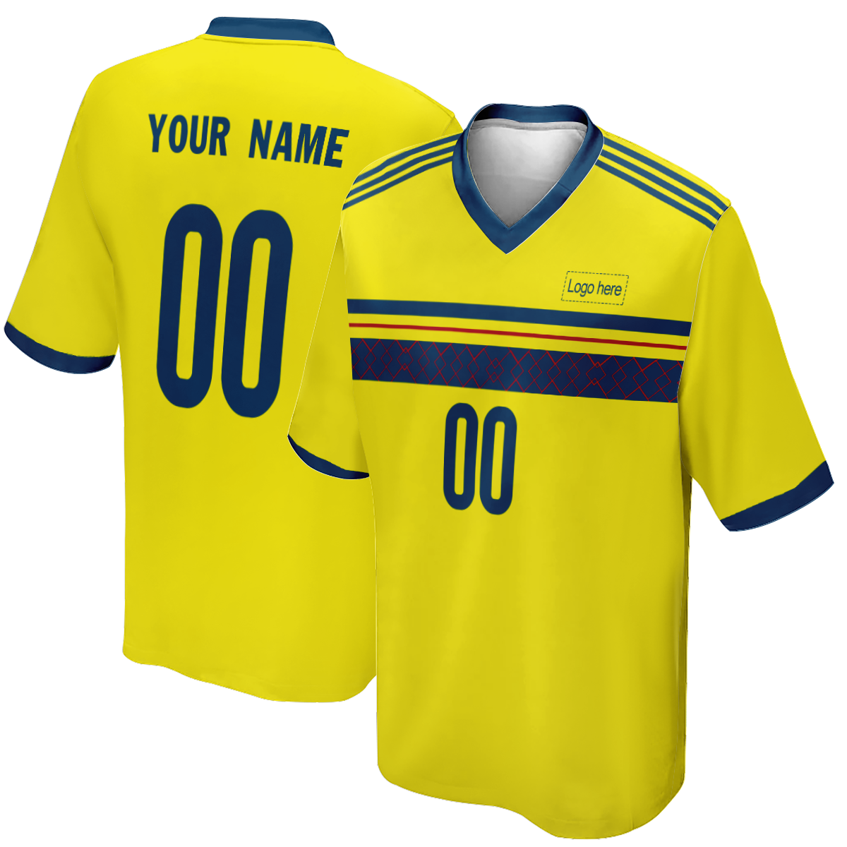 Genähtes Schweden-WM-Fußballtrikot für Herren mit Namen