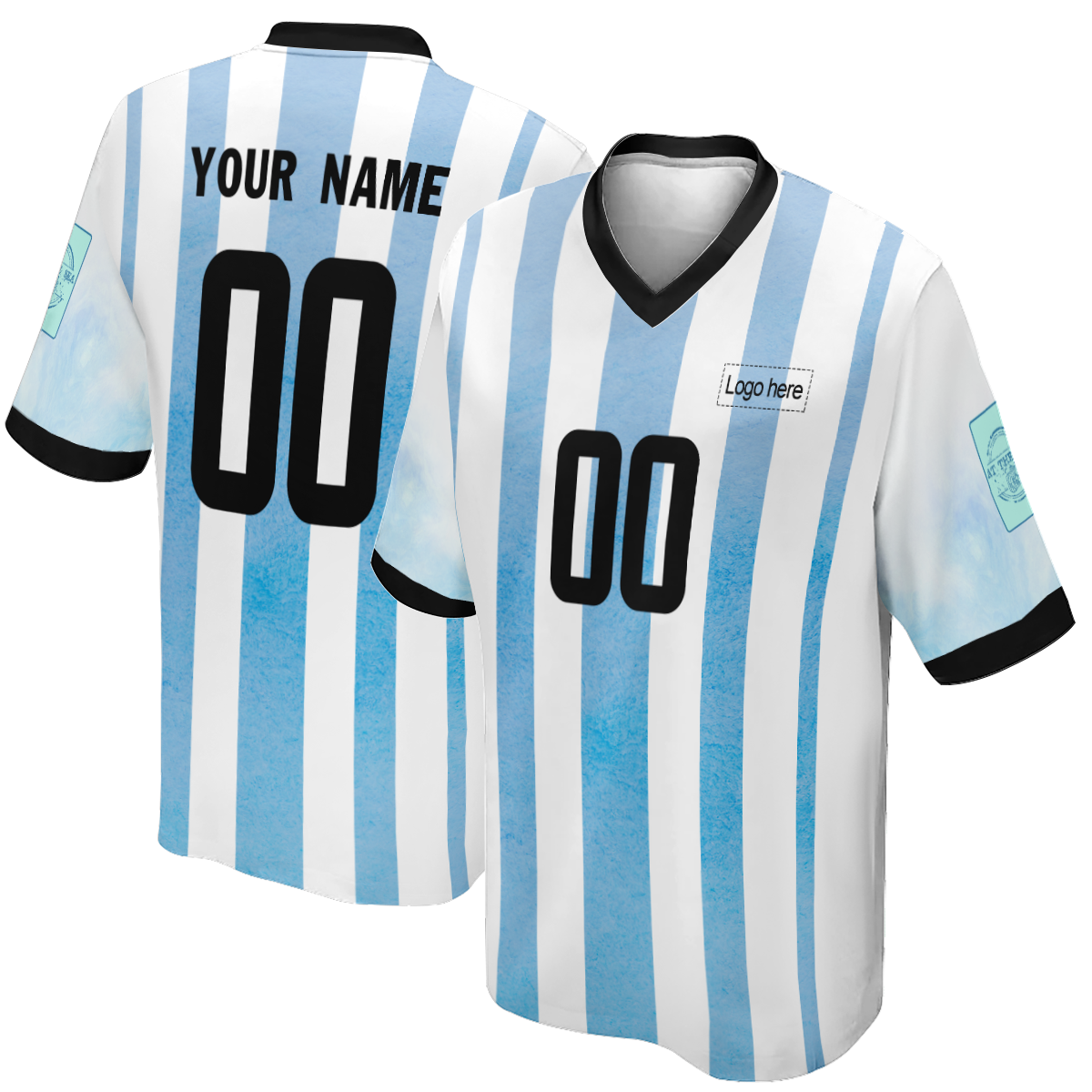 Herren-Fußballtrikot mit Namen, Argentinien, Weltmeisterschaft